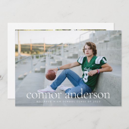 Carte de Faire-part d'obtention d'une superpositio (Devant / Derrière)