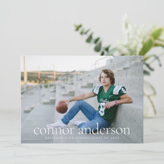 Carte de Faire-part d'obtention d'une superpositio (Debout devant)