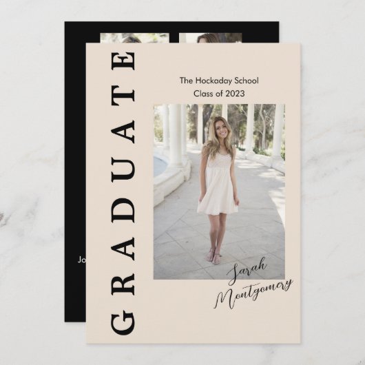 Carte de Faire-part Edge 5 (Devant / Derrière)