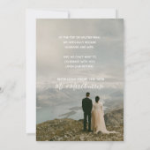 Carte de Faire-part Elopement Mariage personnalisé (Dos)