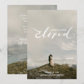 Carte de Faire-part Elopement Mariage personnalisé (Devant / Derrière)