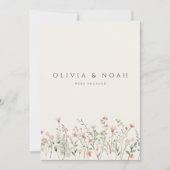 Carte de Faire-part Fiançailles Fleur sauvage simp (Devant)