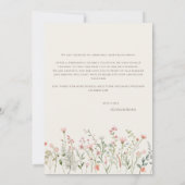 Carte de Faire-part Fiançailles Fleur sauvage simp (Dos)