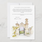 Carte de Faire-part Fiançailles Toscane Watercolor (Dos)