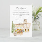 Carte de Faire-part Fiançailles Toscane Watercolor (Debout devant)