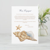 Carte de Faire-part Fiançailles Tropical Beach She (Debout devant)