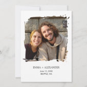 Carte de Faire-Part Fleurs de Bourgogne avec Photo (Dos)