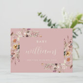 Carte de Faire-part florale moderne (Debout devant)