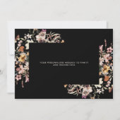 Carte de Faire-part florale moderne (Dos)