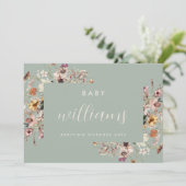 Carte de Faire-part florale moderne (Debout devant)