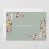 Carte de Faire-part florale moderne (Dos)