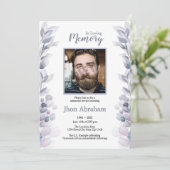 Carte de Faire-part funéraire / Carte d'invitation (Debout devant)