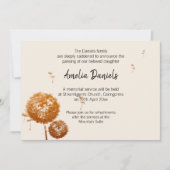 Carte de Faire-part funéraire Dandelion Delicy (Devant)