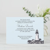 Carte de Faire-part funéraire du phare du Cap (Debout devant)