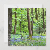 Carte de Faire-part funéraire en bois de Bluebell (Dos)