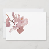 Carte de Faire-part funéraire pour orchidée rose (Dos)