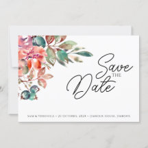 Carte de Faire-Part Horizontale Mauve et Blush Rom