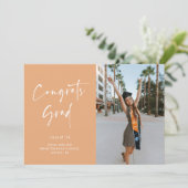 Carte de Faire-part manuscrite de graduation de sc (Debout devant)