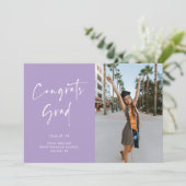 Carte de Faire-part manuscrite de graduation de sc (Debout devant)