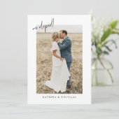 Carte de Faire-part Mariage à Elopement Photo Mini (Debout devant)