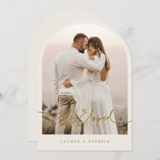 Carte de Faire-part Mariage à inclinaison minimale (Devant / Derrière)