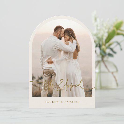 Carte de Faire-part Mariage à inclinaison minimale (Debout devant)