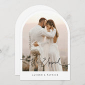 Carte de Faire-part Mariage à inclinaison minimale (Devant / Derrière)