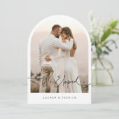 Carte de Faire-part Mariage à inclinaison minimale (Debout devant)