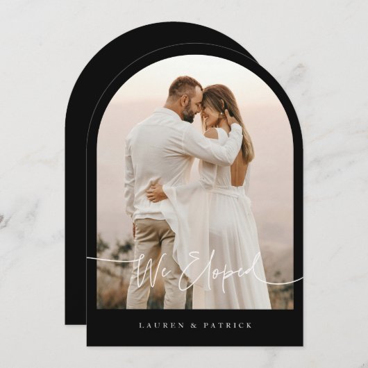 Carte de Faire-part Mariage à inclinaison minimale (Devant / Derrière)