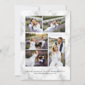 Carte de Faire-Part Mariage Agate Violet Or Marbre (Dos)