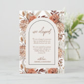 Carte de Faire-part Mariage Boho Watercolor Pampas (Debout devant)