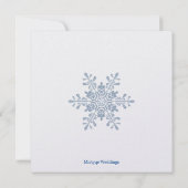 Carte de Faire-part Mariage flottante Snowflakes (Dos)