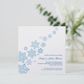 Carte de Faire-part Mariage flottante Snowflakes (Debout devant)