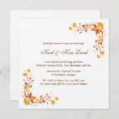 Carte de Faire-part Mariage Foliage 1 automne (Devant / Derrière)