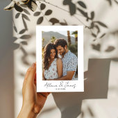 Carte de Faire-part Mariage photo moderne minimali