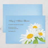 Carte de Faire-part Mariage pour marguerites (Devant / Derrière)