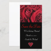 Carte de Faire-part Mariage Red Rose (Devant / Derrière)