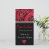 Carte de Faire-part Mariage Red Rose (Debout devant)