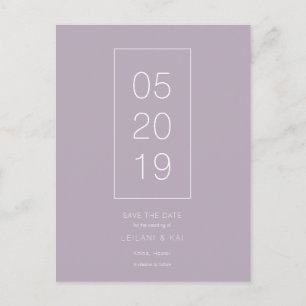 Carte de faire-part minimaliste lilas poudré