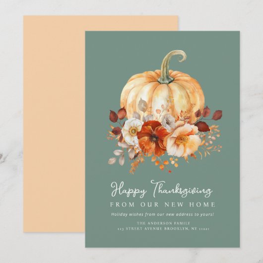 carte de faire-part mobile d'action d'aquarelle (Devant / Derrière)