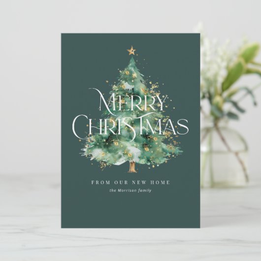 Carte de faire-part mobile de Noël moderne (Debout devant)