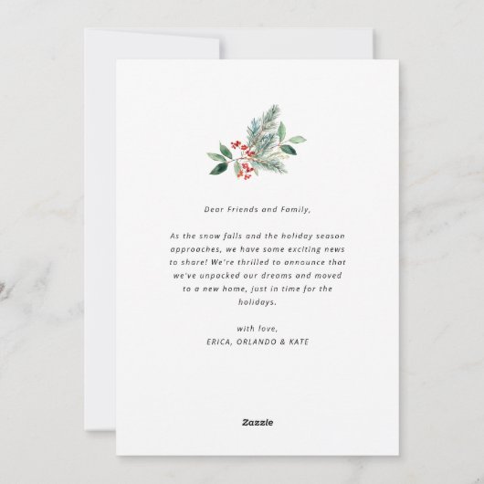 Carte de faire-part mobile de Noël moderne (Dos)