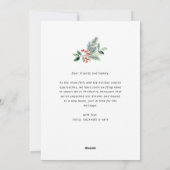 Carte de faire-part mobile de Noël moderne (Dos)