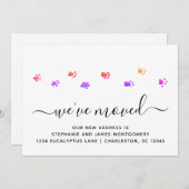 Carte de Faire-part mobile de pattes de marche col (Devant / Derrière)