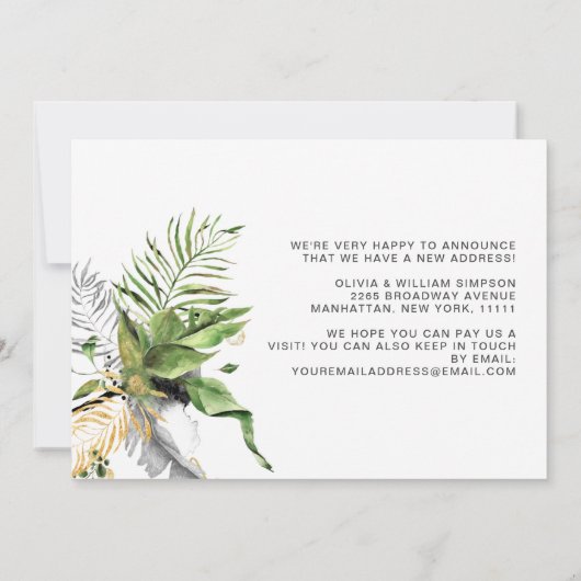 Carte de Faire-part mobile Jungle Green (Dos)