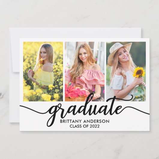 Carte de Faire-part moderne 3 photo (Devant)