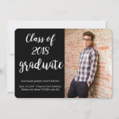 Carte de Faire-part moderne Black Gold (Devant)