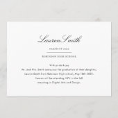 Carte de Faire-part moderne de la calligraphie (Dos)