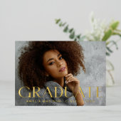 Carte de Faire-part moderne Gras élégant (Debout devant)