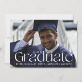 Carte de Faire-part moderne pour les diplômés (Devant)